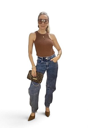 Blusa Regata Malha Rib