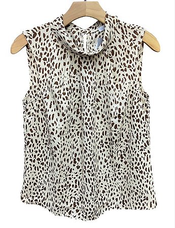 Blusa Regata Animal Print Viscose