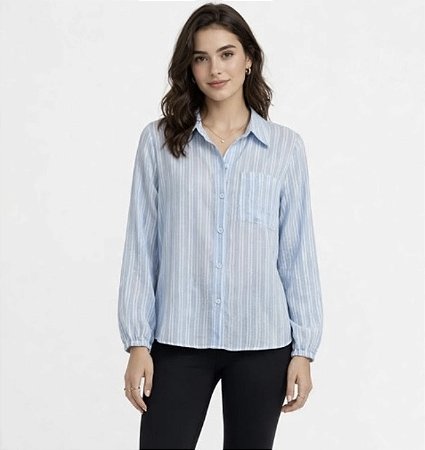 Camisa Listrada Viscolinho