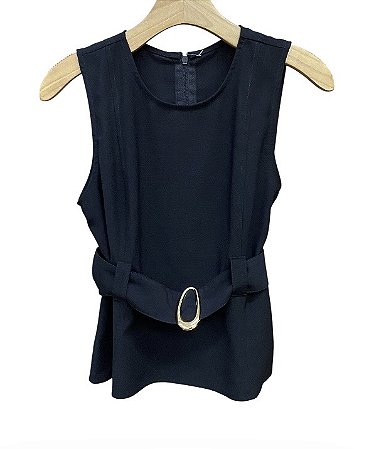 Blusa Regata Presponto Cinto Alfaiataria