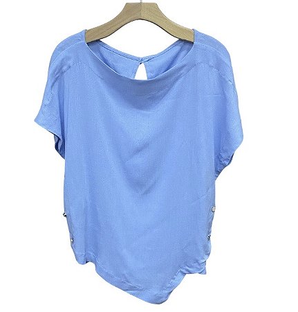 Blusa Botões Laterais Viscose