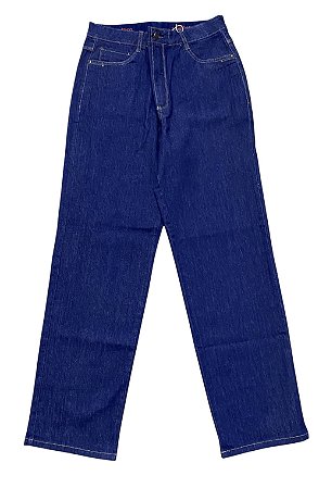 Calça Reta Cintura Alta Jeans