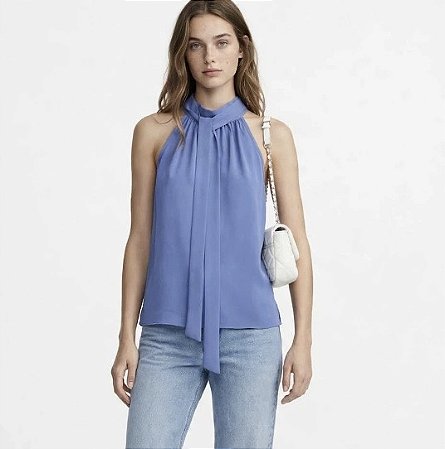 Blusa Regata Cinto Crepe