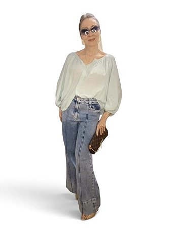 Blusa Manga Longa Viscose