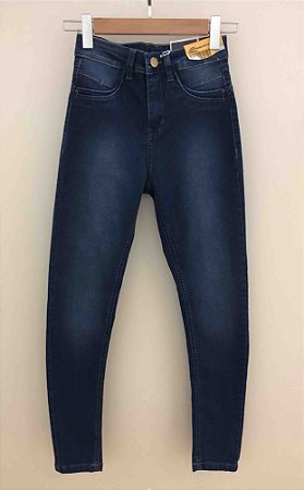 Calça Jeans Skinny Slim Cintura Baixa Sawary (Cor:Azul Medio) - Evening Store | Sua loja de Moda Feminina