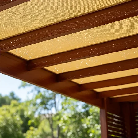 Forro Sintético Para Pergolado Ideal para áreas externas 1,40mts De Largura BEGE