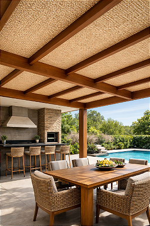 Forro Náutico Aruba Premium para pergolado ideal para áreas externas 1,40m de largura