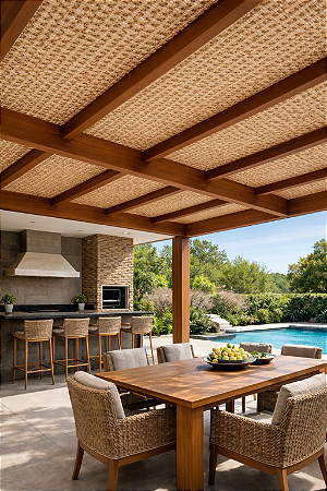 Forro Náutico Cozumel Premium para pergolado ideal para áreas externas 1,40m de largura