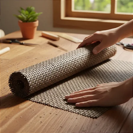 Palha Indiana Palhinha Algodão com fibras (ALG07 - Nogueira) 140 cm