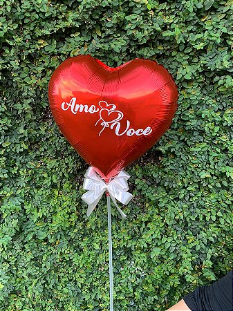 Balão de Coração Amo Você