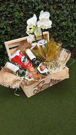 Caixa Mini Orquideas Cerveja e Petisco