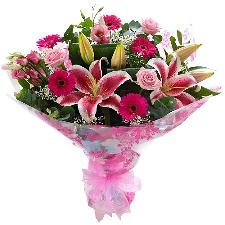 Luxuoso buquê De Lírios Com Flores Nobres