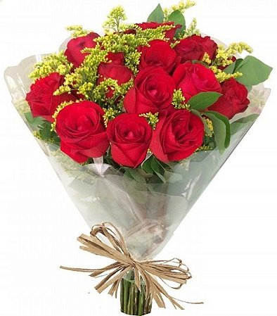 Buque 18 rosas vermelhas com tango