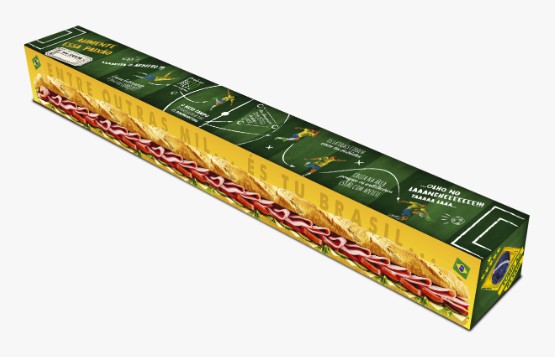 PD4A Copa - Embalagem para Lanche de Metro - Copa do Mundo - 5 unidades