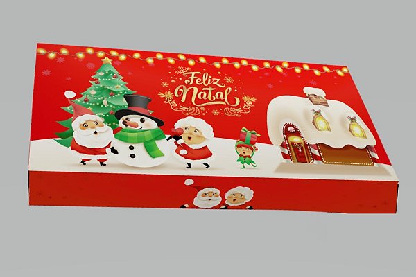 PD68N - Caixa de Natal para 50 Doces ou Salgados - pcte com 10 uni