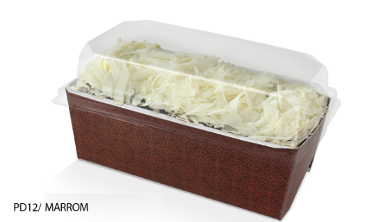 PD12 - Embalagem  Forneável 80g com Tampa para- Bolo Caseirinho - (25 uni)