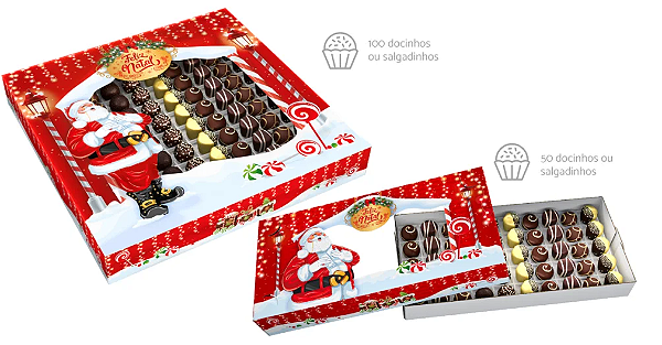 PD67 / 68NV - Embalagem 50 ou 100 doces / salgados - (pacote com 10 unidades)