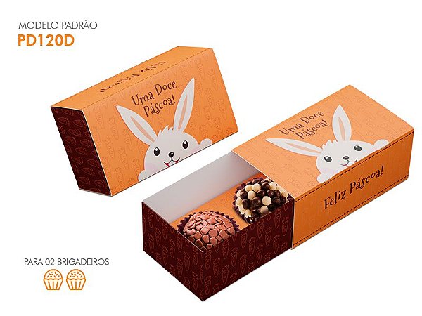 PD120 - Embalagem para 2 Brigadeiros - C/10UNI