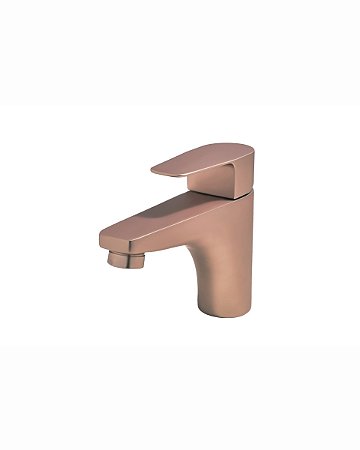 Torneira Banheiro Misturador Monocomando - Rosé Fosco - Color Led