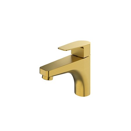 TORNEIRA MISTURADOR MONOCOMANDO PARA BANHEIRO - DOURADO ESCOVADO - COLOR LED