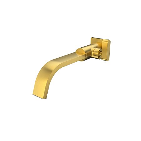 TORNEIRA DE PAREDE PARA BANHEIRO - DOURADO ESCOVADO - COLOR DOM
