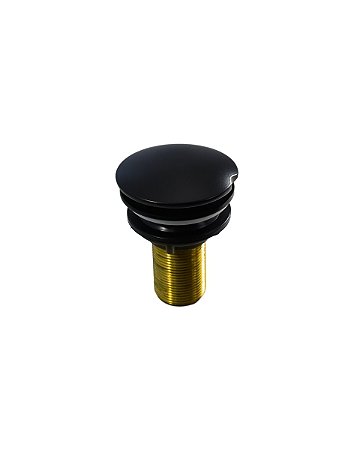 VÁLVULA PARA LAVATÓRIO SEM LADRÃO LUXO - PRETO FOSCO -