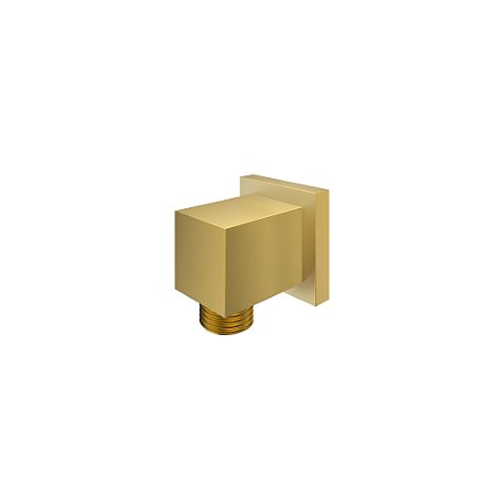 CONECTOR QUADRADO PARA DUCHA - DOURADO ESCOVADO