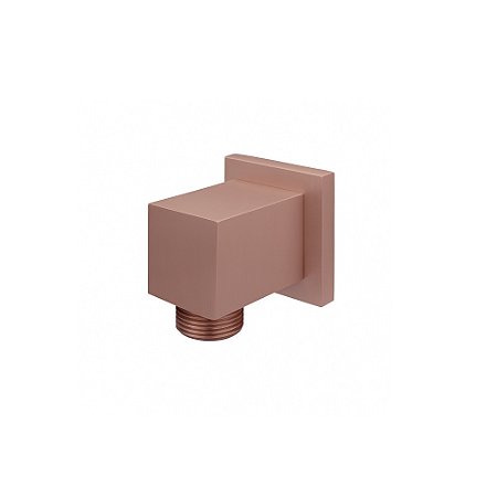 CONECTOR QUADRADO PARA DUCHA - ROSÉ FOSCO