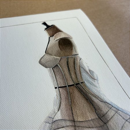 Ilustração Fine Art - "estrutura no manequim"