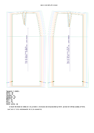 Molde impresso: Base de Saia 38 ao 54