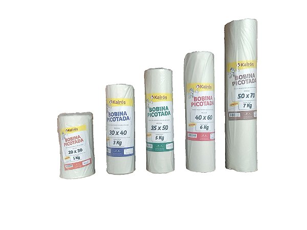 Bobina Saco Embalagem Picotada Polietileno Reforçado