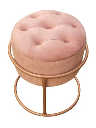Puff Banqueta Redondo Provador Boutique Camarim Conforto