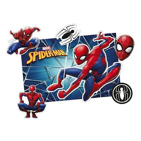 Topper Topo de Bolo Aniversário Festa Homem Aranha Marvel - Lojas