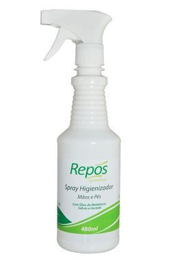 Spray Higienizador Mãos e Pés com Óleo de Melaleuca 480ml - Repos