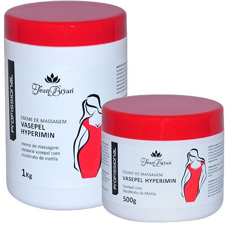 Kit Creme de Massagem Hyperimin - Jean Bryan (1 creme 500g+1 creme de 1kg)