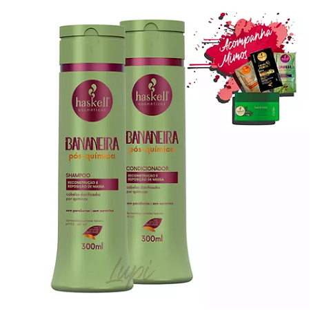 Kit Haskell Bananeira (shampoo+Condi) 300ml