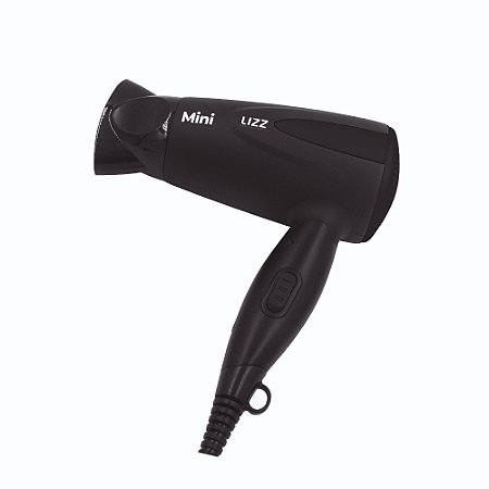 Secador de Cabelos Mini Preto + Necessaire – Bivolt e Dobrável - Lizz Professional