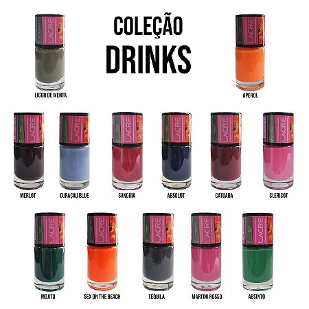 Coleção Completa Drinks Lacre 10ml - 13 cores