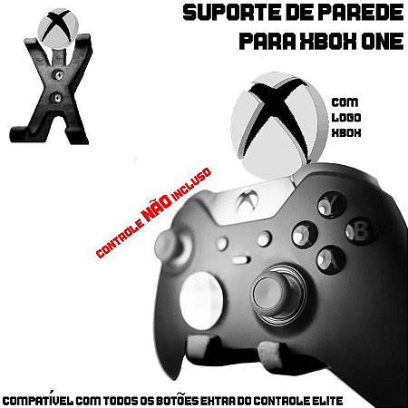 Suporte de Parede para controle de Xbox One Normal e Elite com Logo Xbox(PRETO)