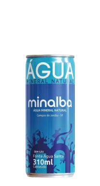 Água Mineral Minalba sem Gás 300 ml Lata (Pacote/Fardo 12 garrafas)