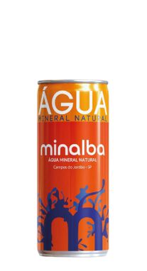 Água Mineral Minalba com Gás 300 ml Lata (Pacote/Fardo 12 garrafas)