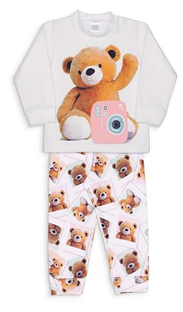 Pijama Microsoft Sublimado Ursas Polaroid Dedeka