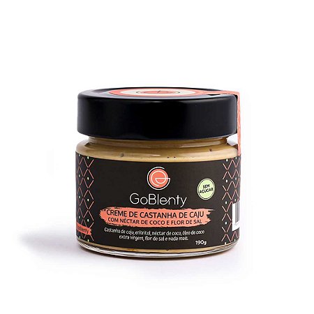 Creme de Castanha de Caju Artesanal com Néctar de coco e Flor de sal 190g