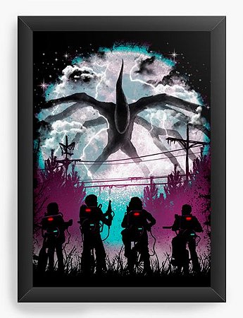 Quadro Decorativo A4 (33X24) Geekz Stranger   Demogorgon - Loja Nerd e Geek - Presentes Criativos