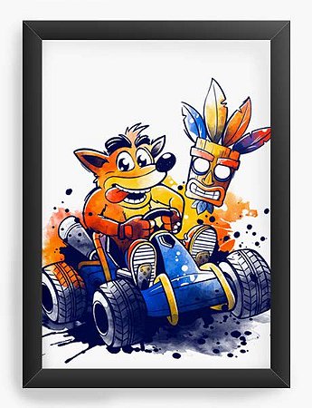 Quadro Decorativo A4 (33X24) Geekz Crash - Loja Nerd e Geek - Presentes Criativos