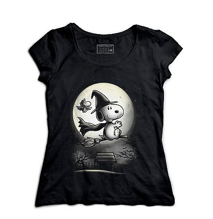 Camiseta Feminina Snoopy O Bruxo - Loja Nerd e Geek - Presentes Criativos