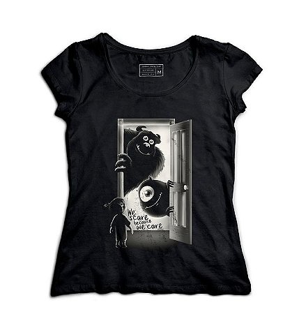 Camiseta Feminina Monstros SA - Loja Nerd e Geek - Presentes Criativos