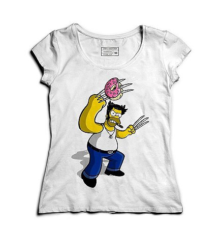 Camiseta Feminina Homer Simpsons - Loja Nerd e Geek - Presentes Criativos