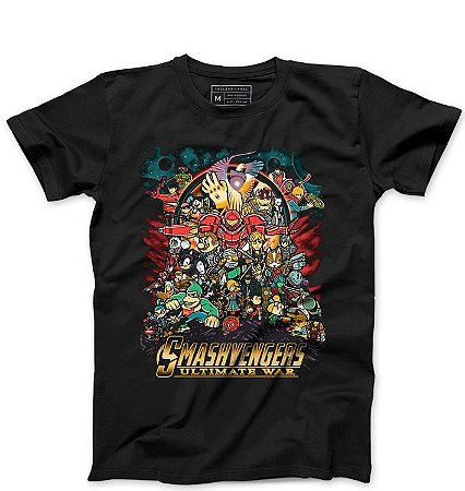 Camiseta Masculina Smashvengers Ultimate - Loja Nerd e Geek - Presentes Criativos