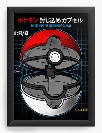 Quadro Decorativo A4 (33X24) Geekz Pokemon - Loja Nerd e Geek - Presentes Criativos